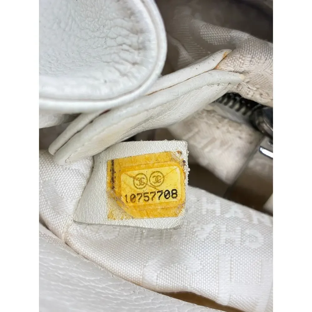 Chanel Vintage Executive Tote White Caviar Leather
